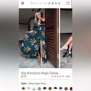 Baltic Born Kia Kimono Maxi Dress